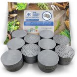 A Garden Gecko láthatatlan edénylábak kültéri virágcserepekhez és virágokhoz Tömör gumi edényemelők továbbfejlesztett csúszásmentes felületi markolattal | 20 darabos csomag | Szürke WISP