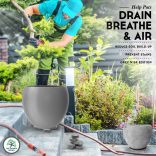 A Garden Gecko láthatatlan edénylábak kültéri virágcserepekhez és virágokhoz Tömör gumi edényemelők továbbfejlesztett csúszásmentes felületi markolattal | 20 darabos csomag | Szürke WISP