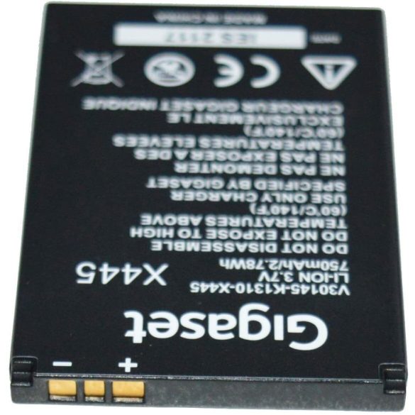 Gigaset SL750H / SL610H / SL450H / SL400H / SL800H Újratölthető akkumulátor X445 Li-Ion akkumulátor