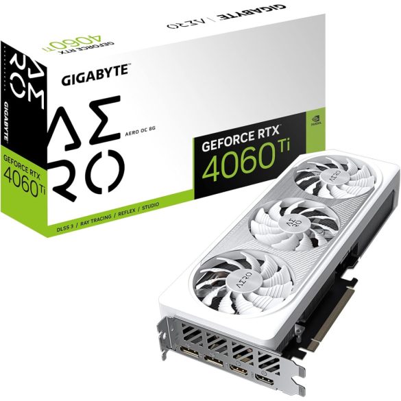 GIGABYTE GV-N406TAERO OC-8GD AERO OC GeForce RTX 4060 Ti 8GB GDDR6 DLSS3