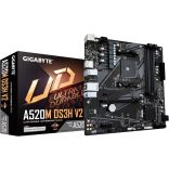 Gigabyte AMD A520M DS3H V2 AM4 Alaplap - (A520M, 4xDDR4 3200MHz, PCI-E, RAID, 4xSATA3, M.2, 6xUSB2.0, 6xUSB3.1)