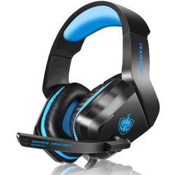   Phoinikas H-1 Gamer Fejhallgató kék+ fekete színben 3,5 jack
