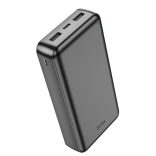 Külső akkumulátor Hoco J100A, 2 x USB, Ultra-vékony, 20000 mAh, LED kijelző, fekete
