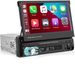   Hikity-1Din autós sztereó rádió,7" kihajtható érintőképernyős Bluetooth,vezeték nélküli távirányító