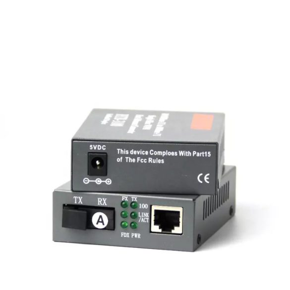 Netlink HTB-3100A optikai szál 10 100Base-Tx - 100Base -RX egymódusú szimplex szálas WDM Fast Ethernet szálas média konverter