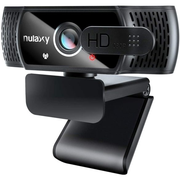 Nulaxy webkamera mikrofonnal, FHD 1080P webkamera fedéllel