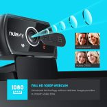 Nulaxy webkamera mikrofonnal, FHD 1080P webkamera fedéllel