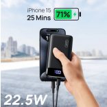 INIU Power Bank, 22,5 W Powerbank kicsi, de erős 10000 mAh, PD3.0 QC4.0 gyorstöltés (USB C bemenet és kimenet) LED kijelző Külső mobiltelefon akkumulátor