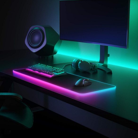 GMS-X5 14 módú RGB gamer egérpad, bővített, nagy [800x300]