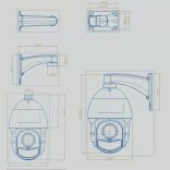4,5 hüvelykes 1080P 36X AHD/CVI/TVI/CVBS 4 az 1-ben PTZ sebességmérő kupola kamera CCTV rendszerhez