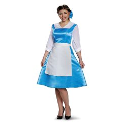 Belle kék ruha felnőtt jelmez, női, 12-14