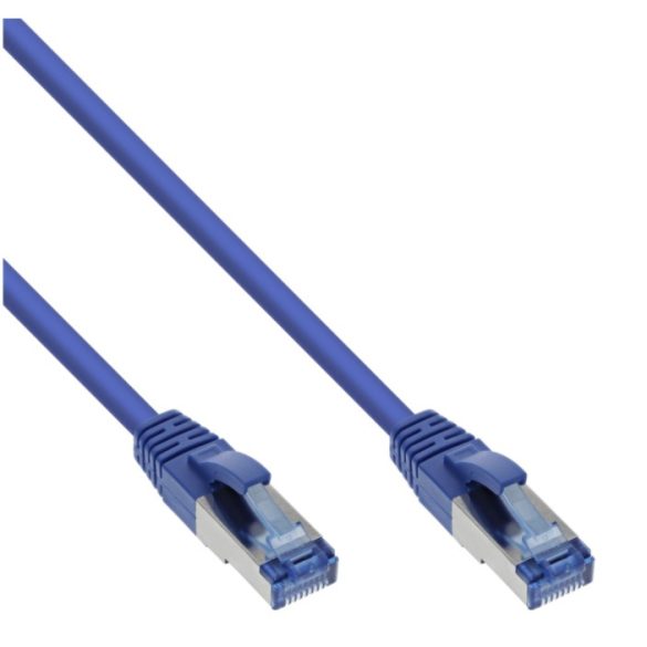 InLine® patch kábel S/FTP PiMF Cat.6A halogénmentes 500MHz kék 3m