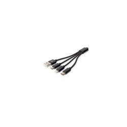   Uname - 3 az 1-ben töltőkábel, USB A, Lightning, Micro USB, Type-C