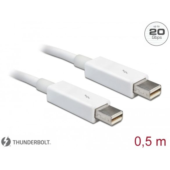 Delock Thunderbolt 0,5m fehér kábel (83165)