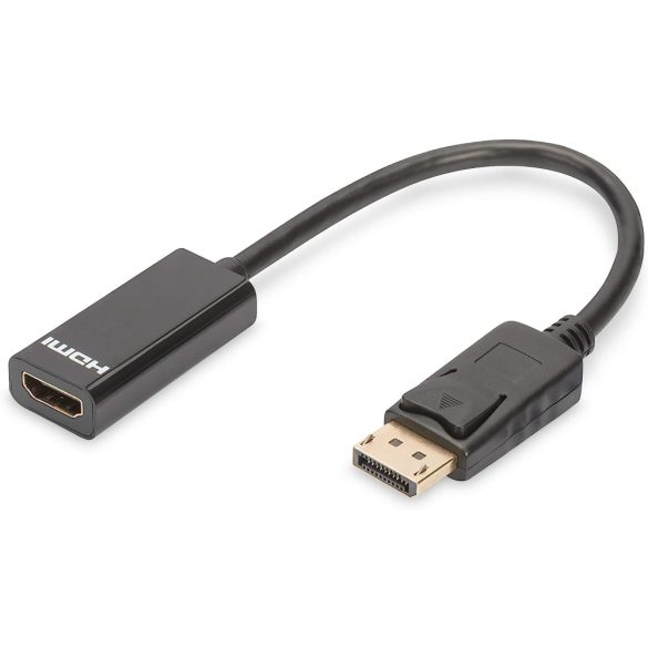 Assmann Displayport 1.1a DP M (plug)/HDMI A F (jack) 0,15m fekete átalakító kábel