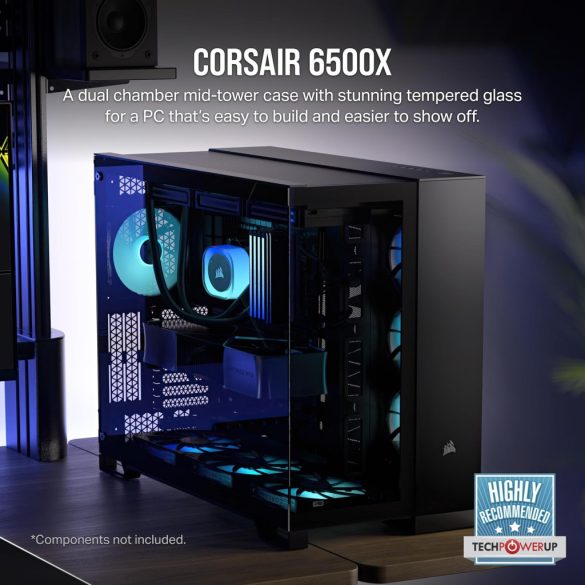 CORSAIR - 6500X számítógépház - Fekete - CC-9011257-WW