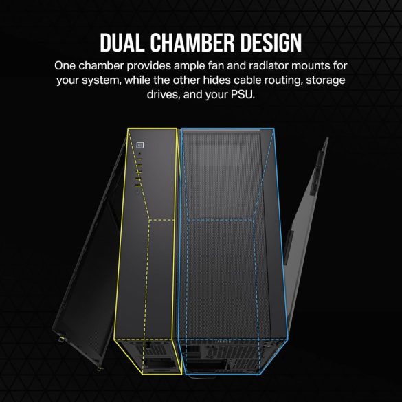 CORSAIR - 6500X számítógépház - Fekete - CC-9011257-WW