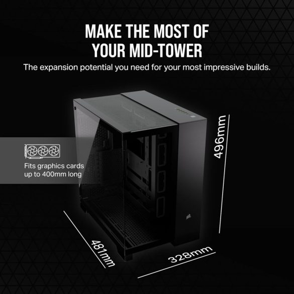 CORSAIR - 6500X számítógépház - Fekete - CC-9011257-WW