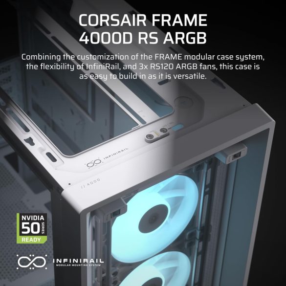 Corsair FRAME 4000D RS ARGB Midi Tower Fehér