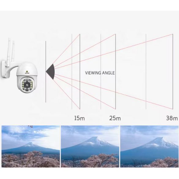 AOVO IP Tér Megfigyelő Biztonsági Kamera Wi-Fi 1080p Full HD Vízálló, Mikrofonnal 