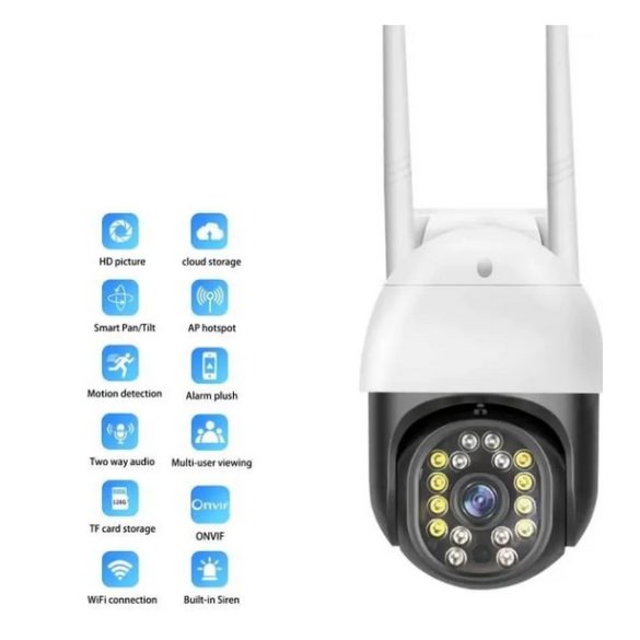 Prumya PTZ kültéri WiFi megfigyelő kamera 1080P IP kamera 