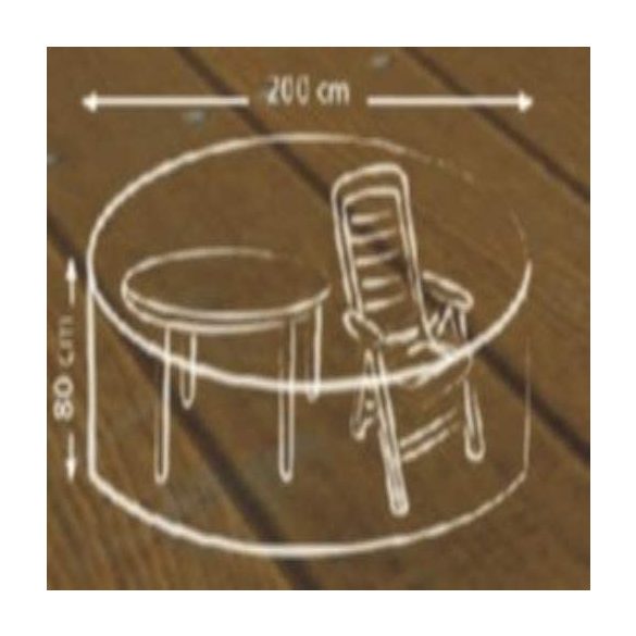 Case deLuxe asztalokhoz és székekhez 200 cm-kerek