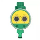 GLOGLOW - automatikus öntözési időzítő, többfunkciós elektronikus kéttárcsás automatikus öntözési időzítő kerti öntözőrendszerhez 