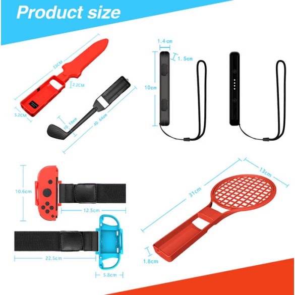 Orzly  13 az 1-ben Nintendo Switch sport kiegészítő készlet hordtáskával
