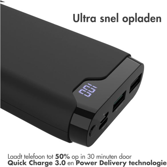 IMOSHION 20.000 mAh Powerbank Zwart