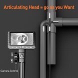 DXZtoz 10ft csuklós boreszkóp könnyű, kétirányú kormányzással, ipari endoszkóp ellenőrző kamera 0, 33 hüvelykes száloptikai kígyókamera vízálló elektromos fali csővezeték-vizsgálathoz