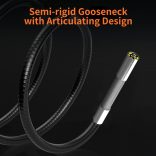 DXZtoz 10ft csuklós boreszkóp könnyű, kétirányú kormányzással, ipari endoszkóp ellenőrző kamera 0, 33 hüvelykes száloptikai kígyókamera vízálló elektromos fali csővezeték-vizsgálathoz