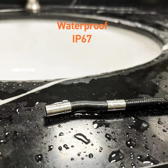 DXZtoz 10ft csuklós boreszkóp könnyű, kétirányú kormányzással, ipari endoszkóp ellenőrző kamera 0, 33 hüvelykes száloptikai kígyókamera vízálló elektromos fali csővezeték-vizsgálathoz