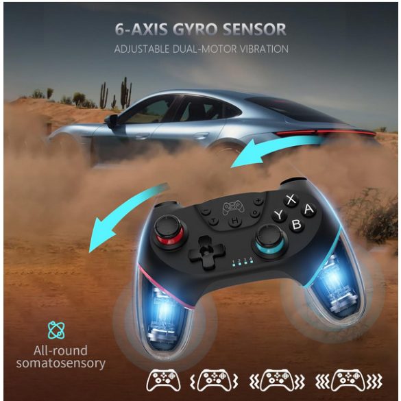 Astarry kontroller Wireless - Kompatibilis a Switch/Switch Lite/Switch, programozható 