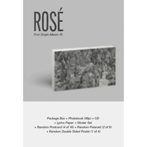 BLACKPINK ROSE [ -R- ] Első kislemez CD+Fotókönyv+6ea Kártya+Matrica+1ea Bolti Ajándék BLACKPINK Fotókártya K-POP