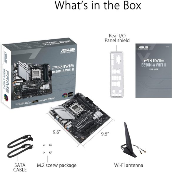 Alaplap ASUS PRIME B650M-A WIFI II, AM5 foglalat