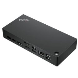   Lenovo 40AY0090EU Vezetékes notebook dokkoló/port, USB 3.2 Gen 1 (3.1 Gen 1) Type-C Fekete 