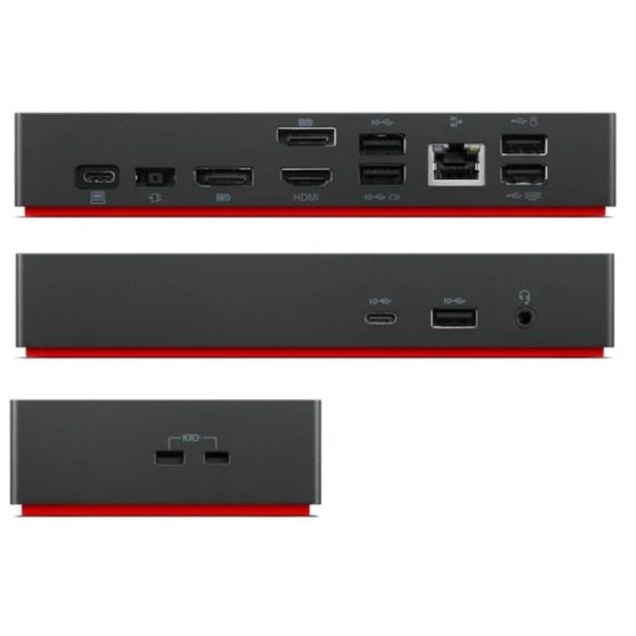 Lenovo 40AY0090EU Vezetékes notebook dokkoló/port, USB 3.2 Gen 1 (3.1 Gen 1) Type-C Fekete 