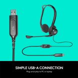 Logitech PC 960 Stereo Headset Fekete