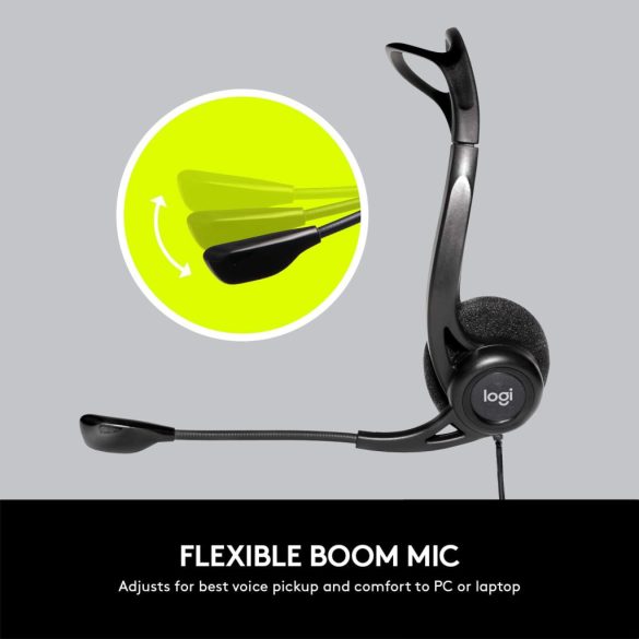 Logitech PC 960 Stereo Headset Fekete