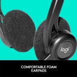 Logitech PC 960 Stereo Headset Fekete