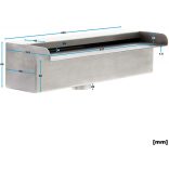 Wiltec Rozsdamentes acél kerti vízesés 45cm