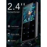 AGPTEK 32 GB-os MP3-lejátszó Bluetooth 5.0-val, 2.4 hüvelyk, ívelt képernyős zenelejátszó