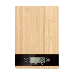   Verk konyhai mérleg, bambusz fa, LCD képernyővel, kapacitás 5 kg, 23x16 cm 