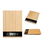Verk konyhai mérleg, bambusz fa, LCD képernyővel, kapacitás 5 kg, 23x16 cm 