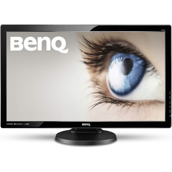 BenQ GL2450 - LED monitor - 24" - 1920 x 1080 FullHD - TN - 250 cd/m2-1000:1-12000000:1 (dinamikus) - 2 ms - DVI-D, VGA - fényes fekete (használt)