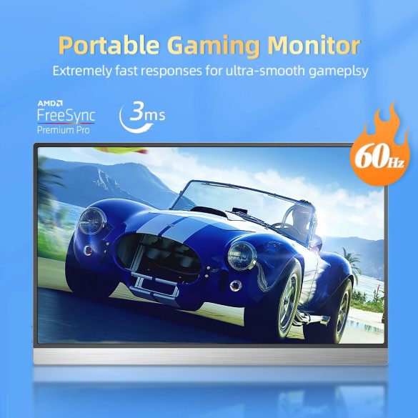 4K hordozható monitor 15 "6" hordozható mobil IPS képernyő UHD