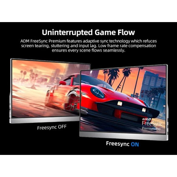 4K hordozható monitor 15 "6" hordozható mobil IPS képernyő UHD