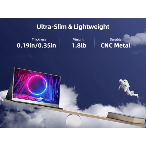 4K hordozható monitor 15 "6" hordozható mobil IPS képernyő UHD