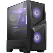 MSI MAG Forge 100M Midi Tower Fekete, Átlátszó