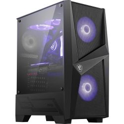 MSI MAG Forge 100M Midi Tower Fekete, Átlátszó